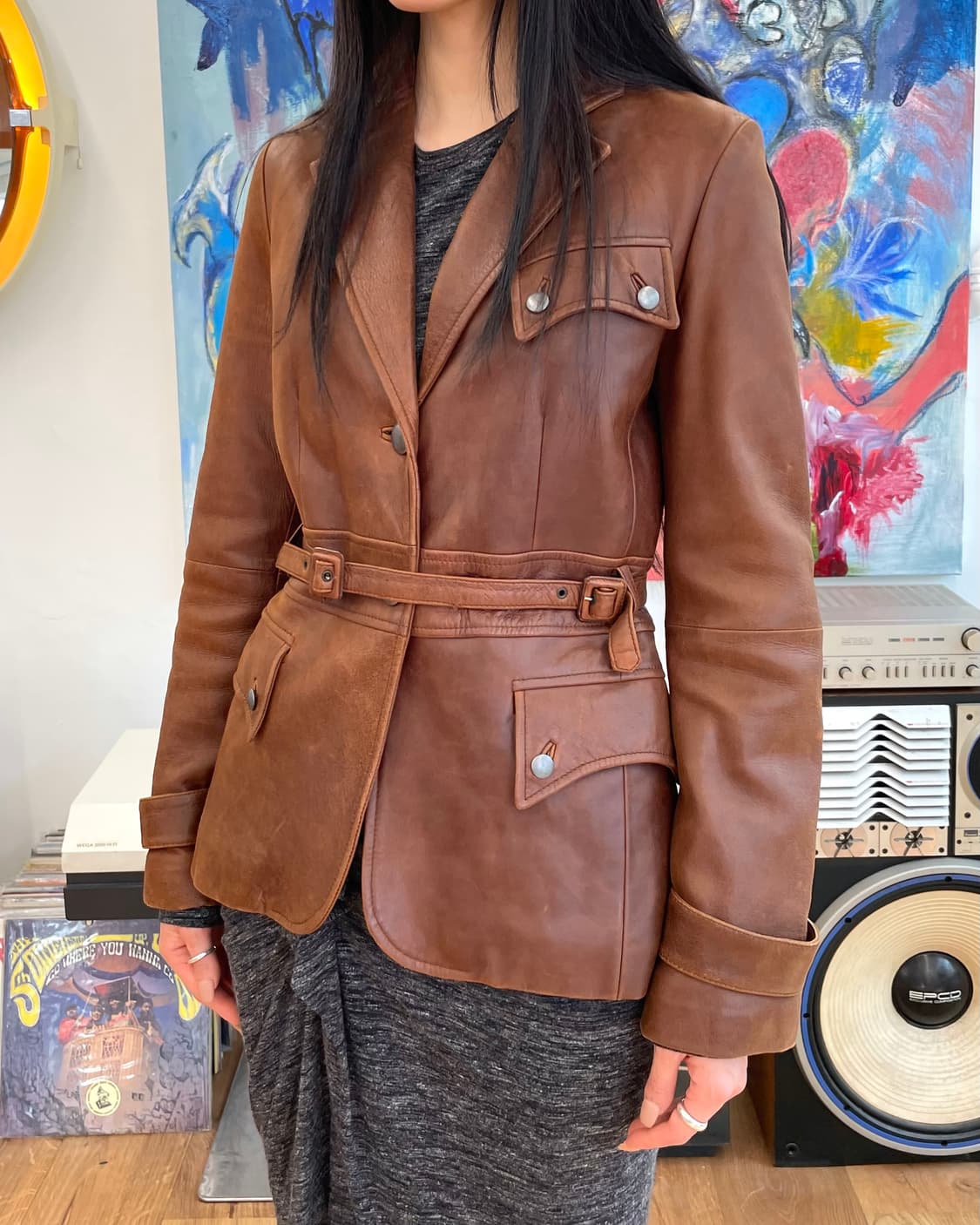 [38] 막스마라 웨스턴 레더 자켓 상품이미지1