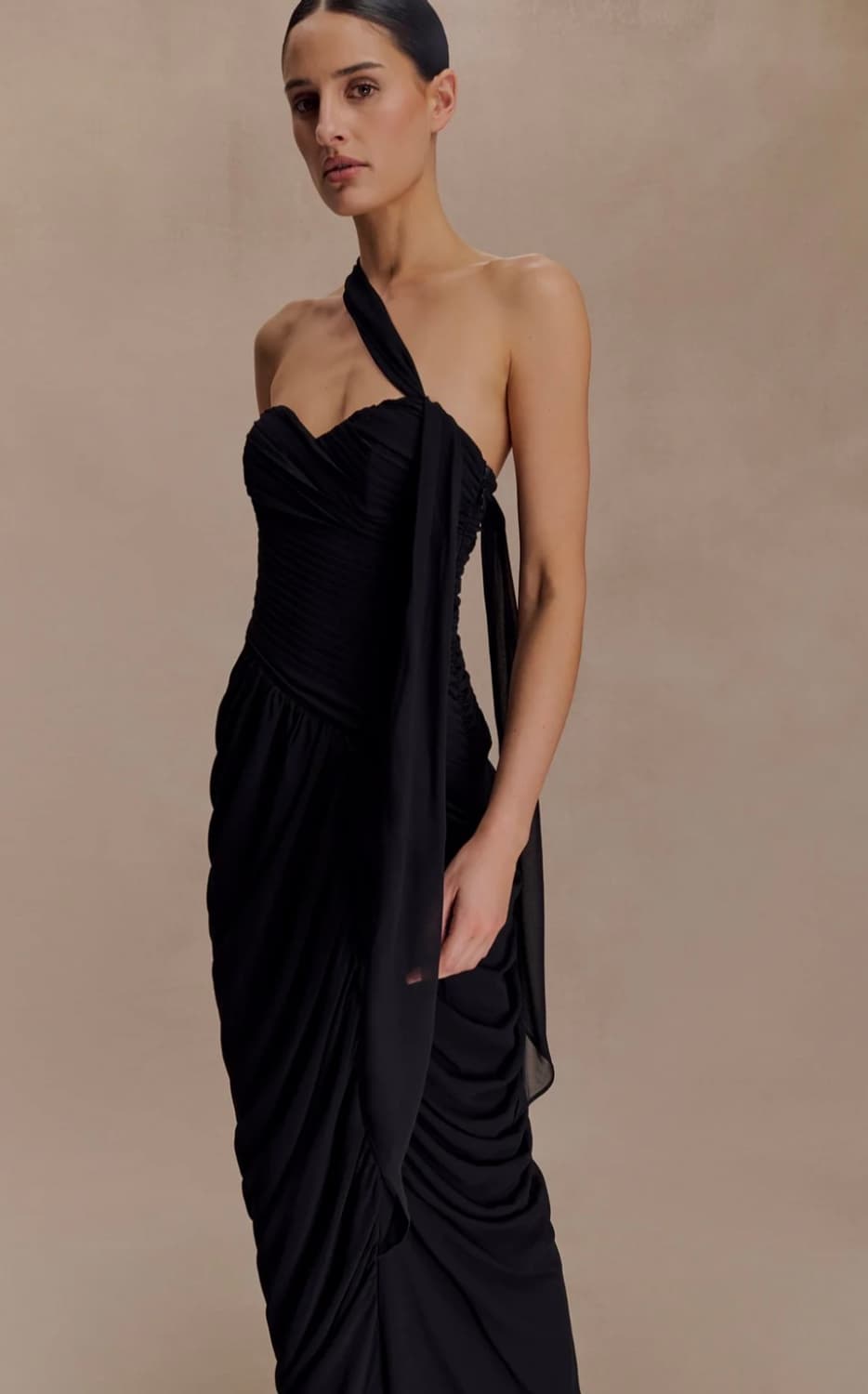 Meshki 시폰 블랙 드레스  상품이미지1