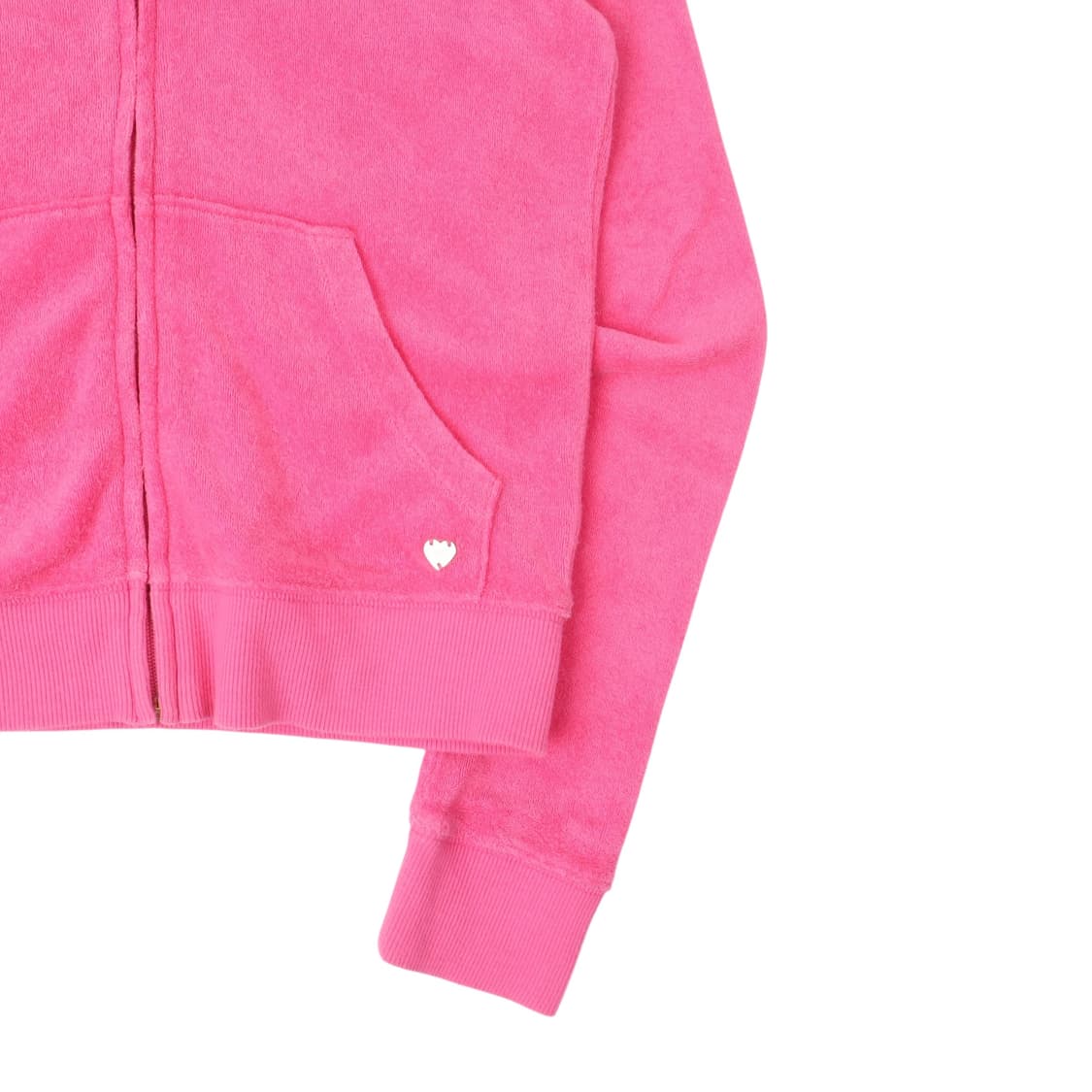 쥬시꾸뛰르 핑크 벨벳 타월 후드집업 상품이미지3