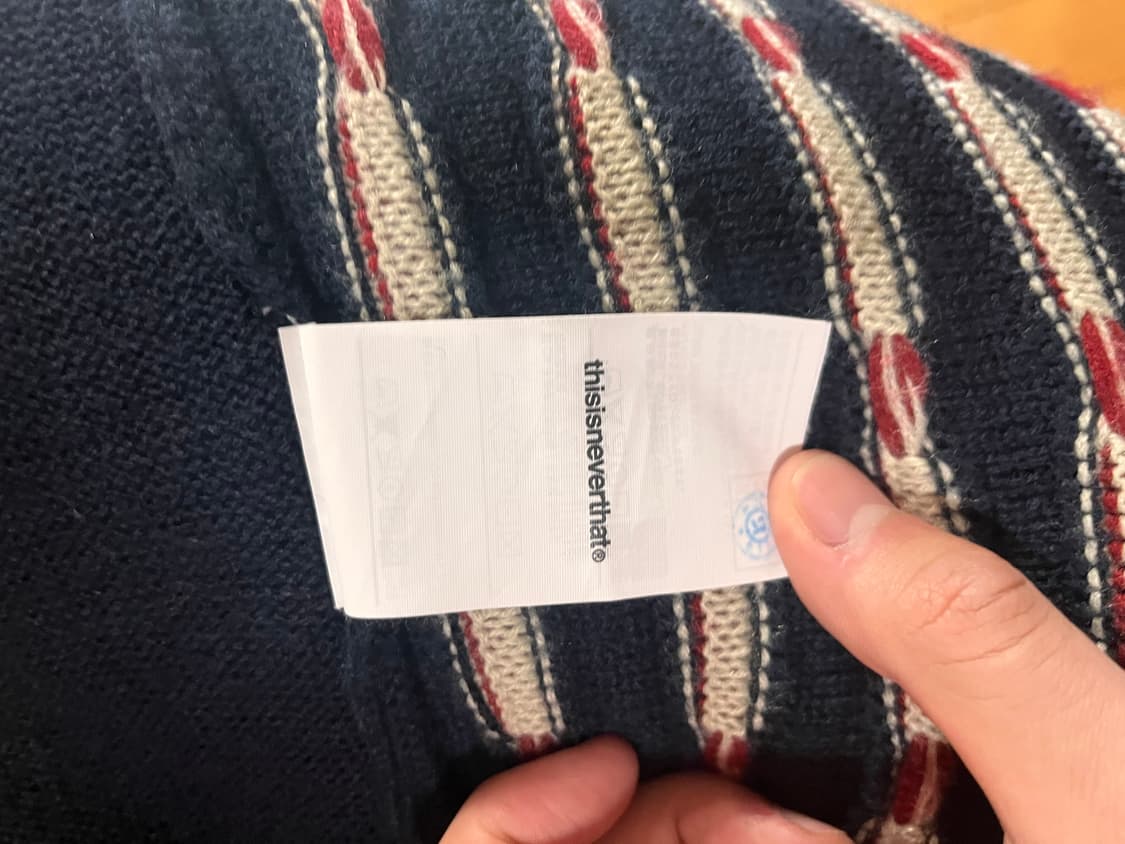 디스이즈네버댓 체인 집업 폴로 네이비색 L사이즈  상품이미지9