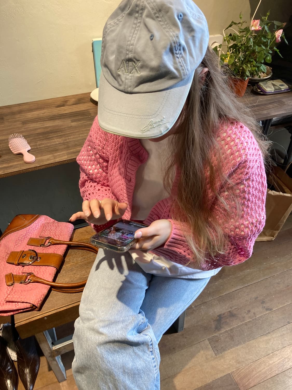 Coach 핑크 자가드 숄더백 상품이미지6