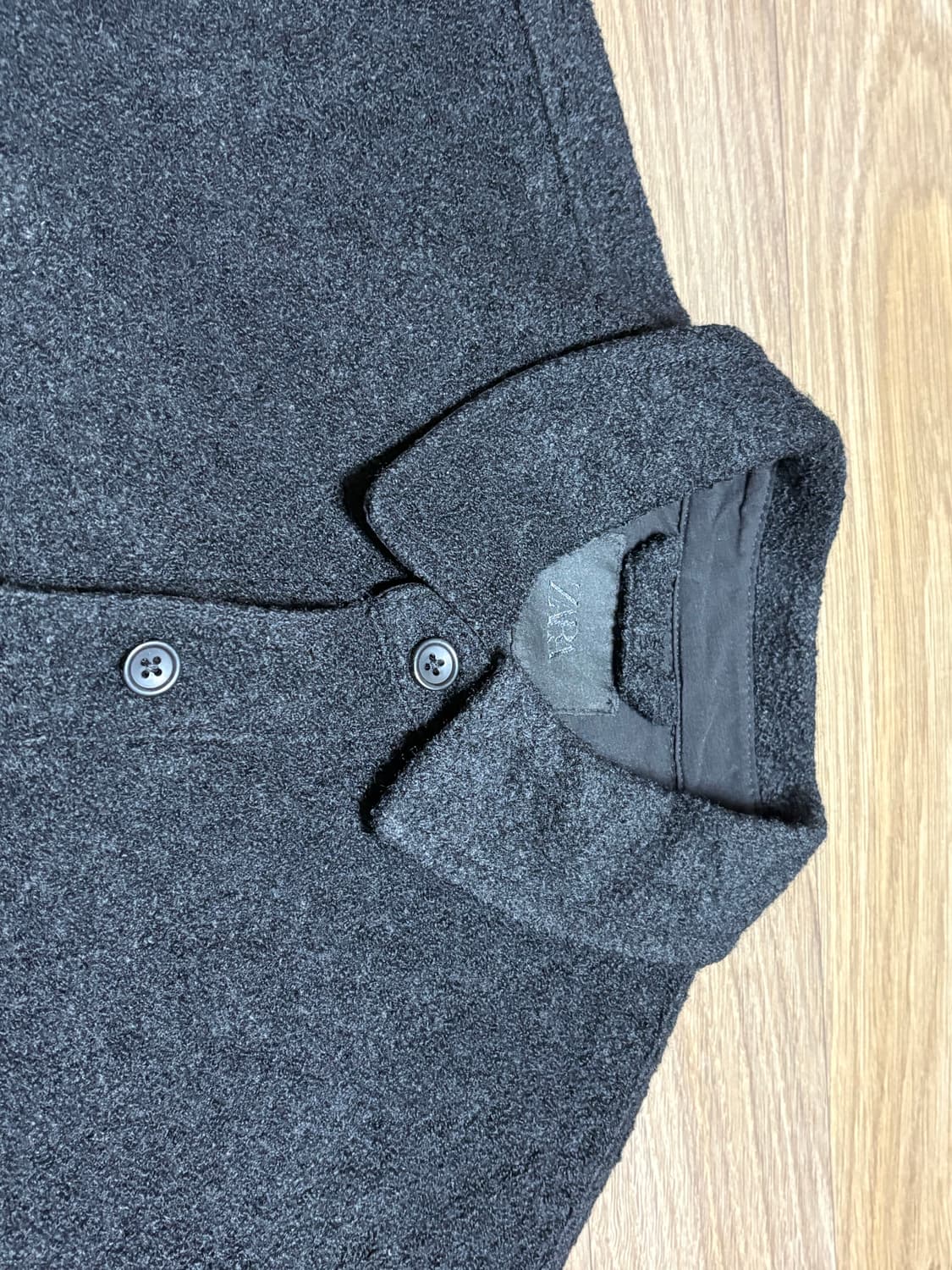 자라 블랙 울 셔츠 상품이미지3