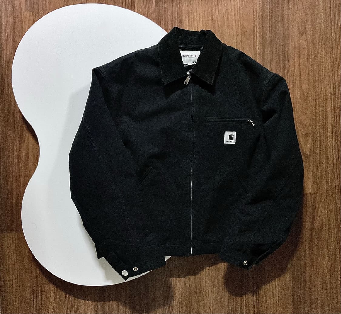 칼하트 WIP OG 디트로이트 자켓  블랙 크롭 오버사이징 상품이미지1