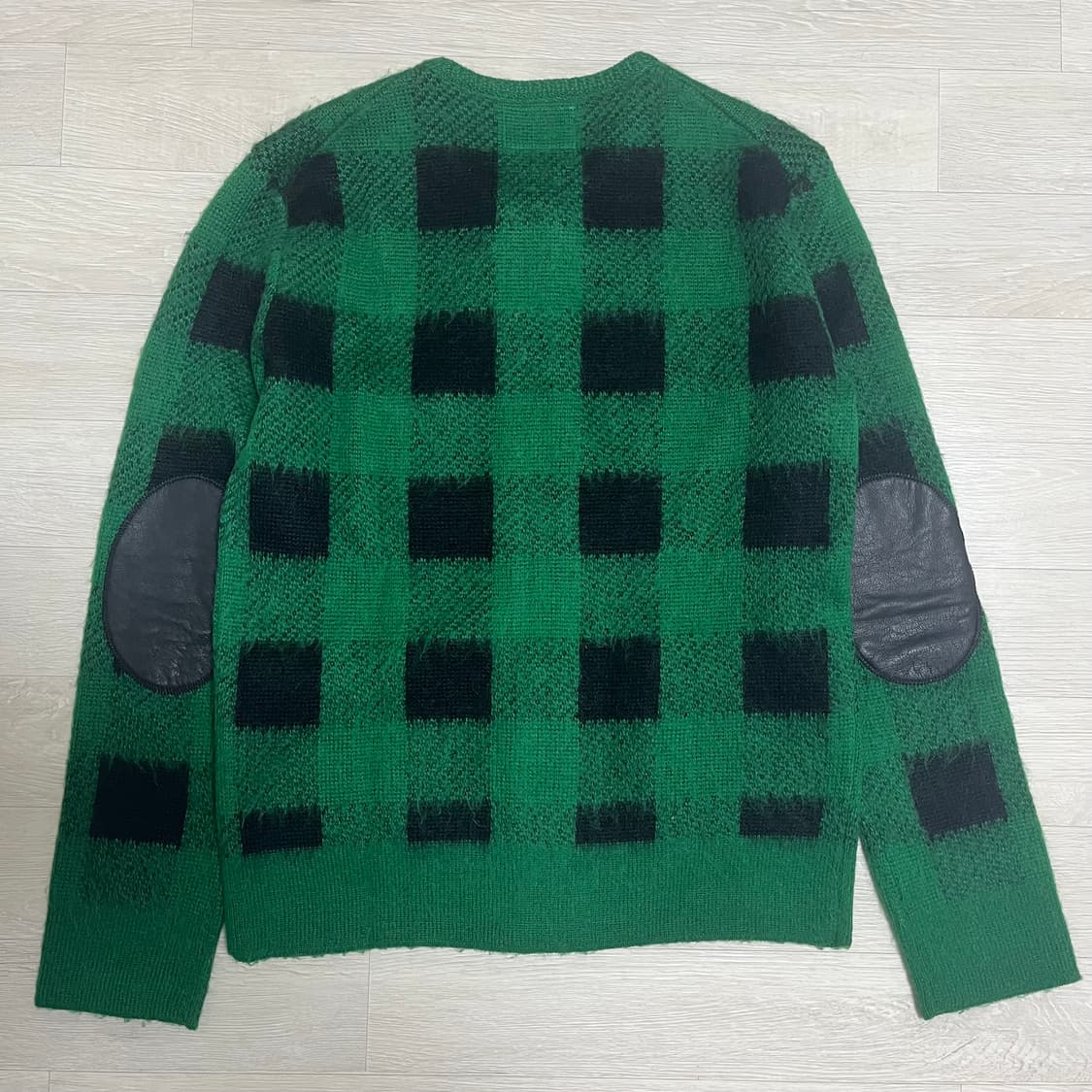 08 mohair leather patch cardigan 상품이미지3