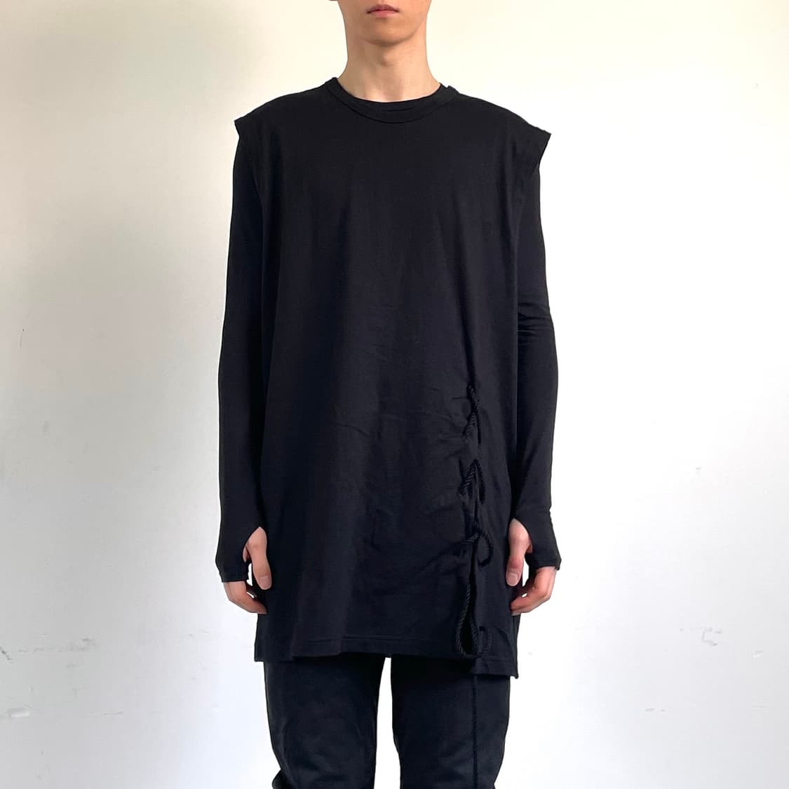 요지야마모토 s’yte 개더 스트링 슬리브리스 상품이미지3