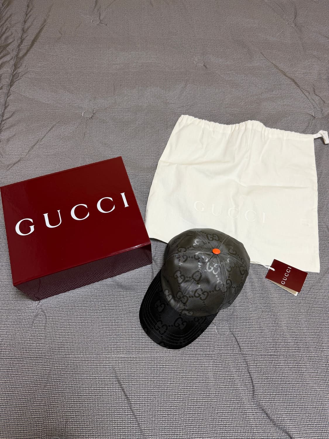 구찌 GG 캔버스 볼캡 블랙/그레이 (미착용 새제품) 상품이미지1