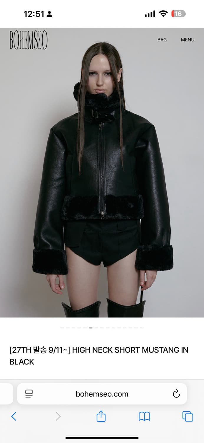 보헤미안서울 블랙무스탕 상품이미지4