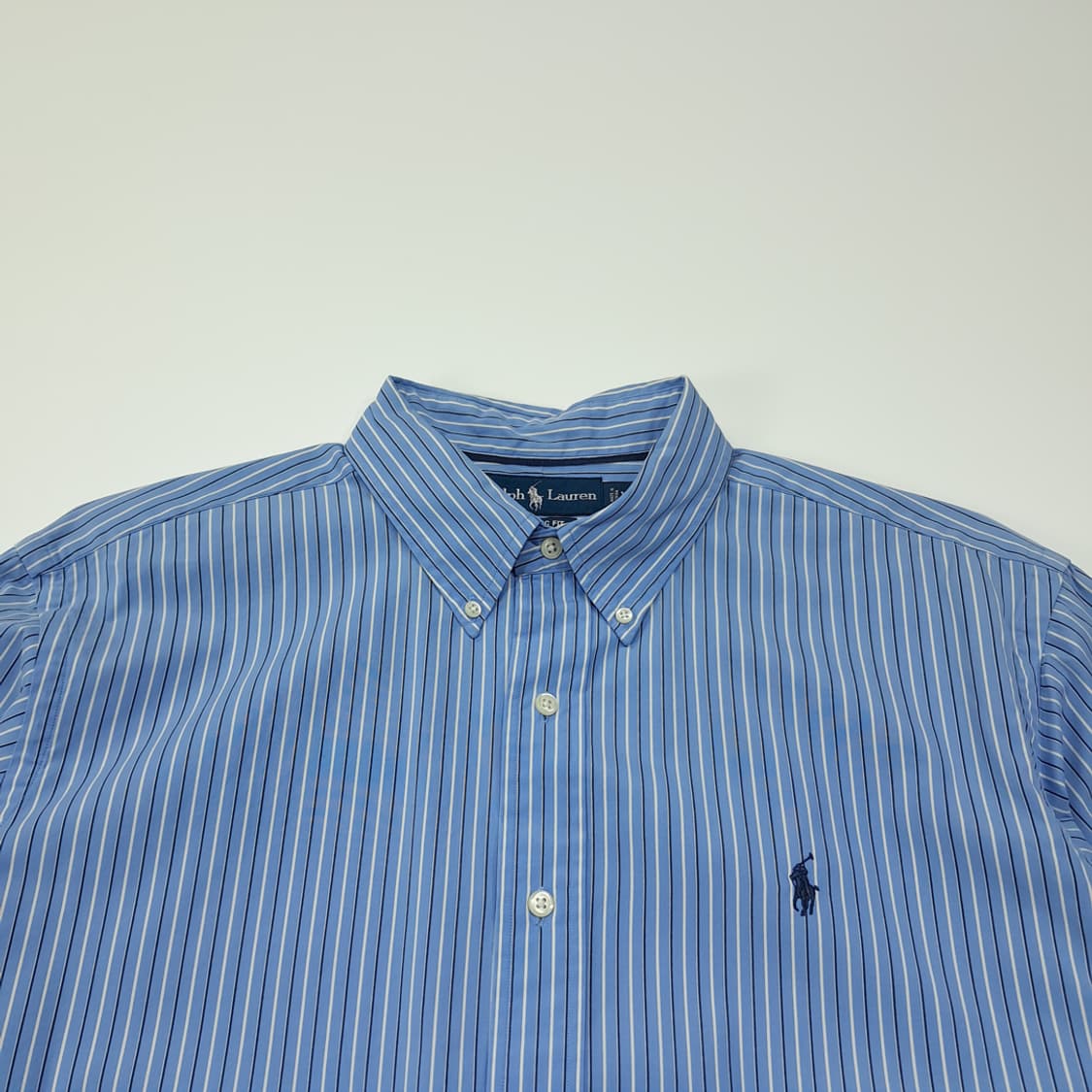 CL291 XL 폴로 코튼 멀티스트라이프 블루 셔츠 남방 상품이미지2