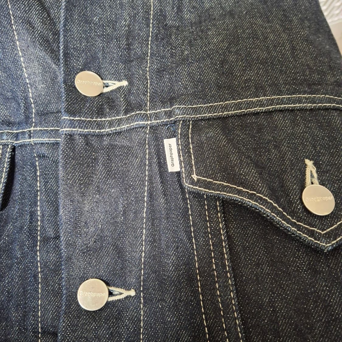 [1] 그라프페이퍼 셀비지 데님 트러커 자켓 인디고리지드 상품이미지3