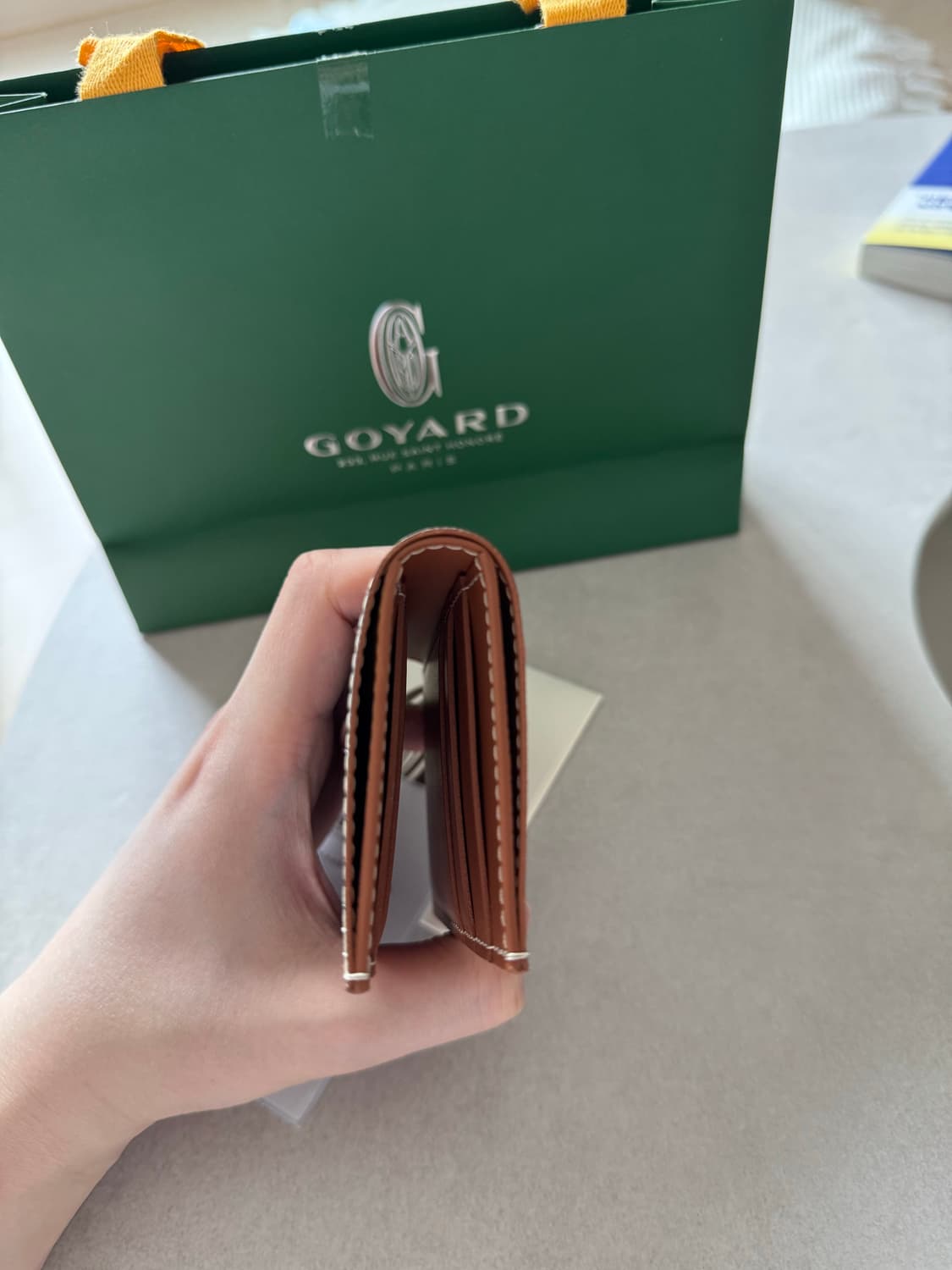 (새제품)고야드 생피에르 블랙탄 카드지갑 상품이미지5