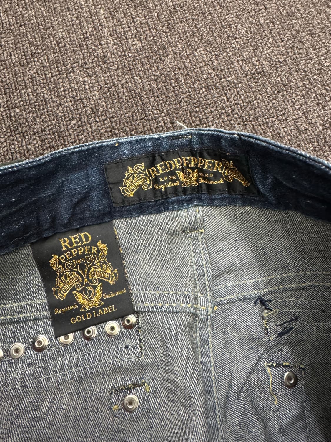 24)레드페퍼 빈티지 Y2K 큐빅 포인트 로우라이즈 데님팬츠 상품이미지3