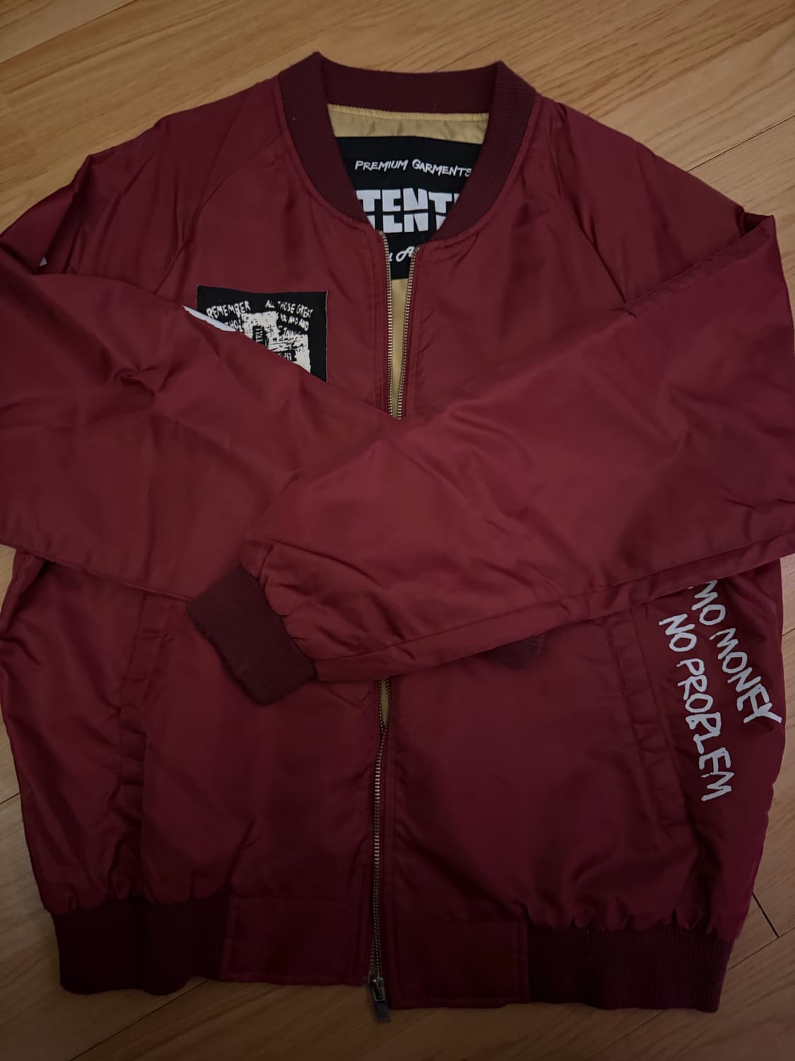 빈티지 프린팅 봄버 상품이미지4