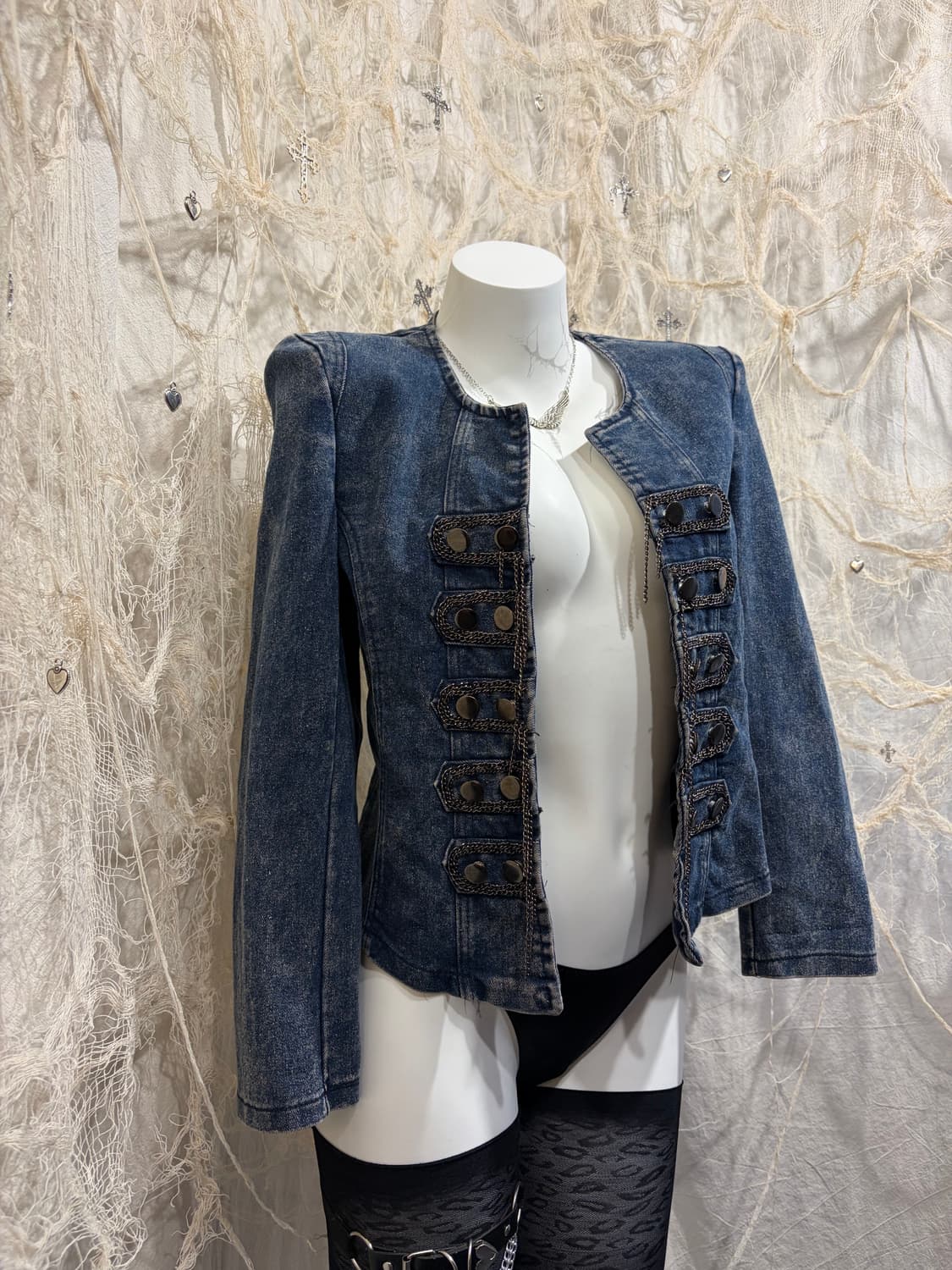 Y2K Chain loop stud detail  jacket 상품이미지6