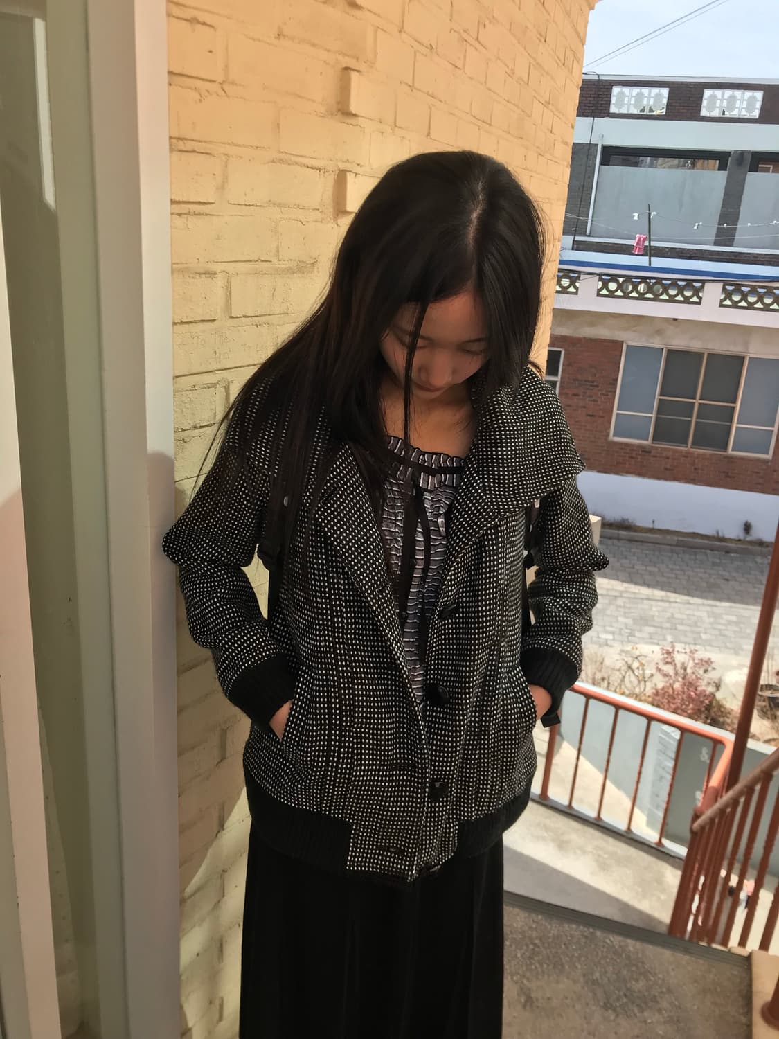 빈티지 도트 아우터 상품이미지3