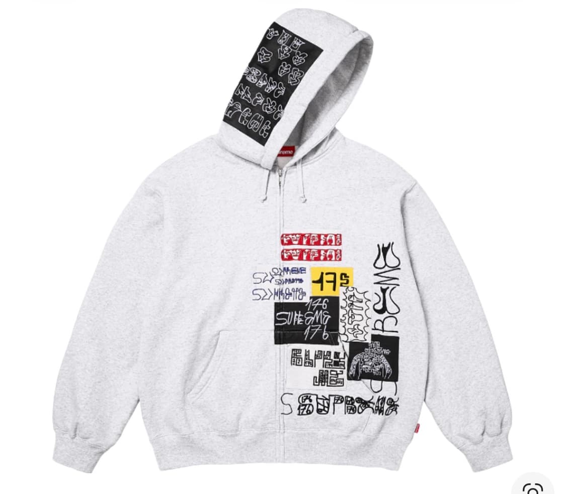 슈프림 176 후드집업 그레이 L  상품이미지1