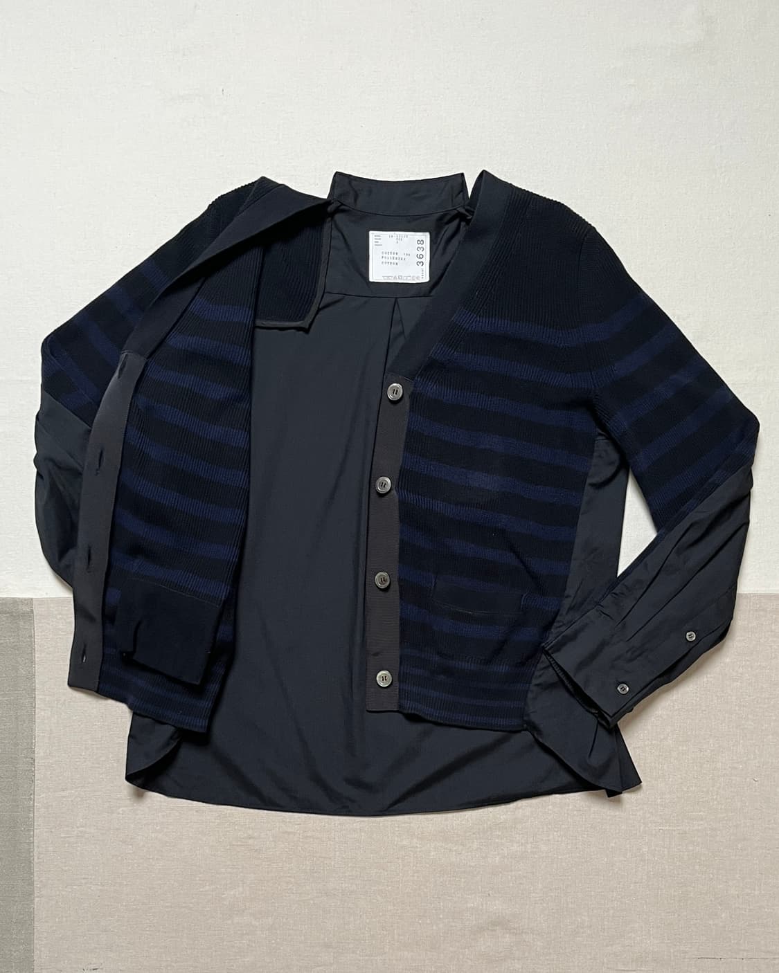 사카이 셔츠 도킹 가디건 sacai 레이어드 스트라이프 가디건 상품이미지3