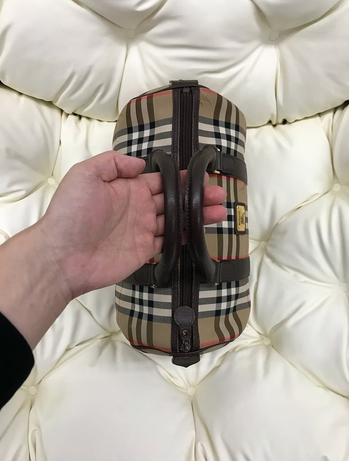 버버리 금장 노바체크 보스턴백 가방 상품이미지4