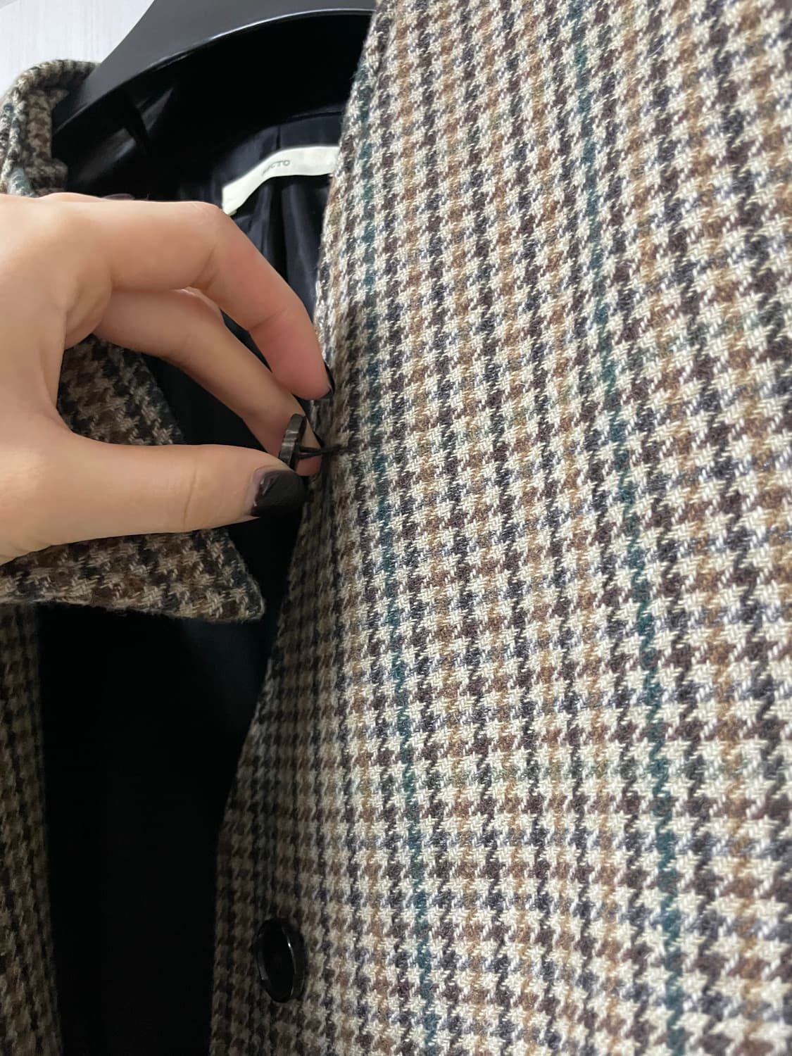 렉토 체크 코트 M 사이즈 상품이미지3