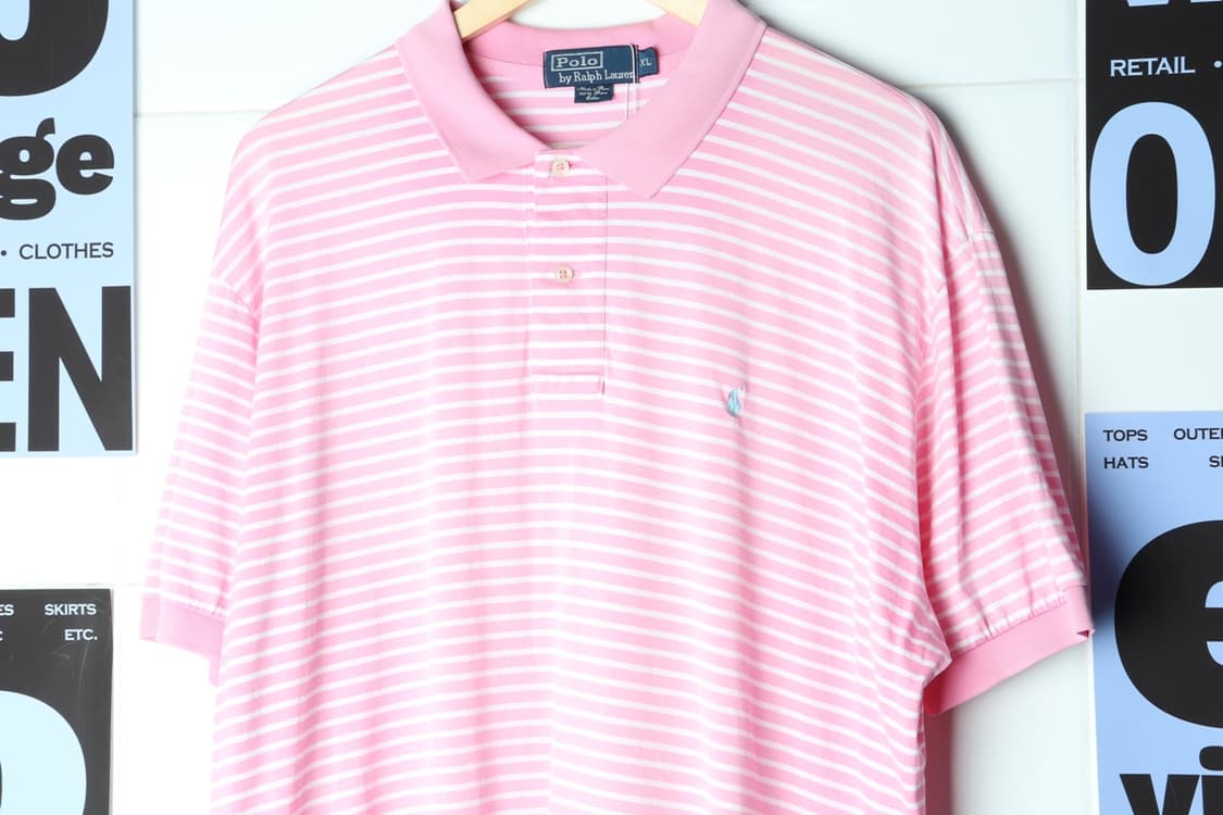 (XL-3XL) 폴로 랄프로렌 반팔 카라 티셔츠 USA 핑크-H30564 상품이미지3