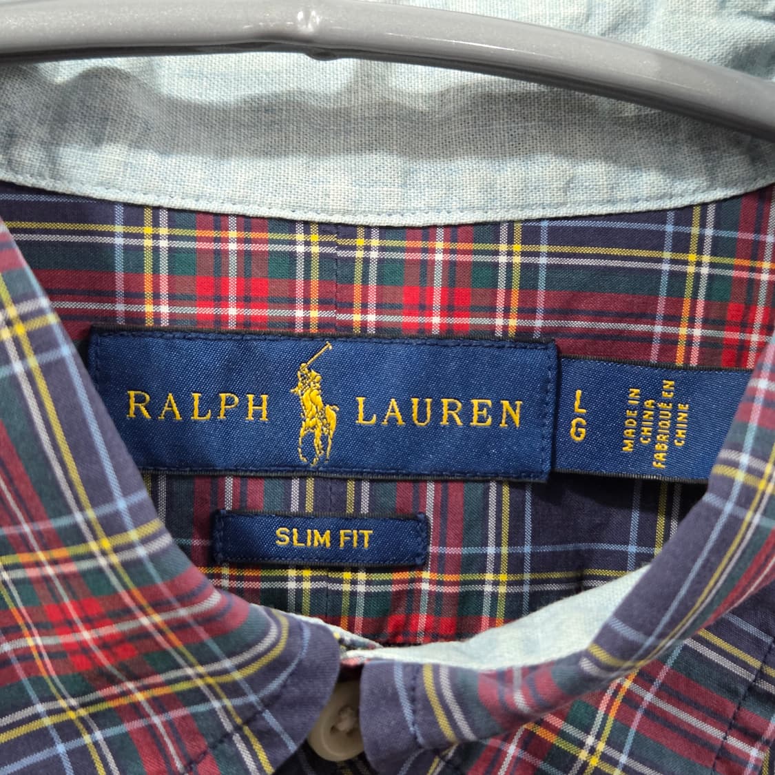 폴로랄프로렌 버튼다운 체크셔츠 L 상품이미지3
