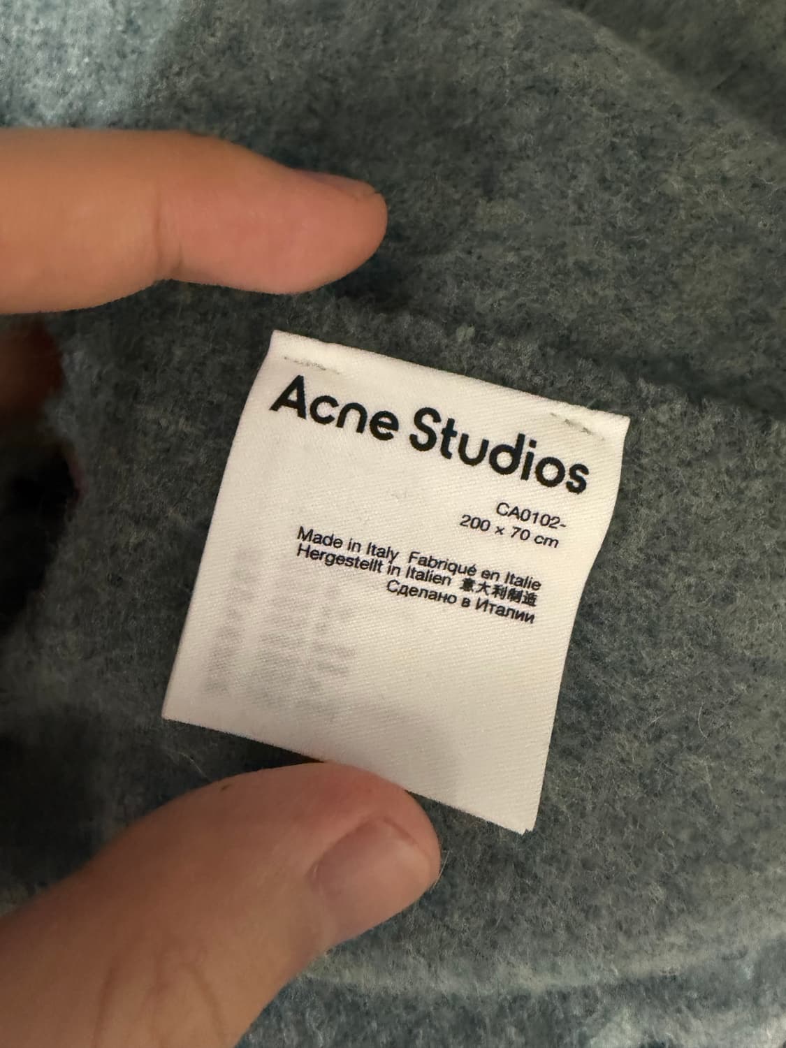 아크네스튜디오 머플러 더스티그린멜란지 새제품 상품이미지4