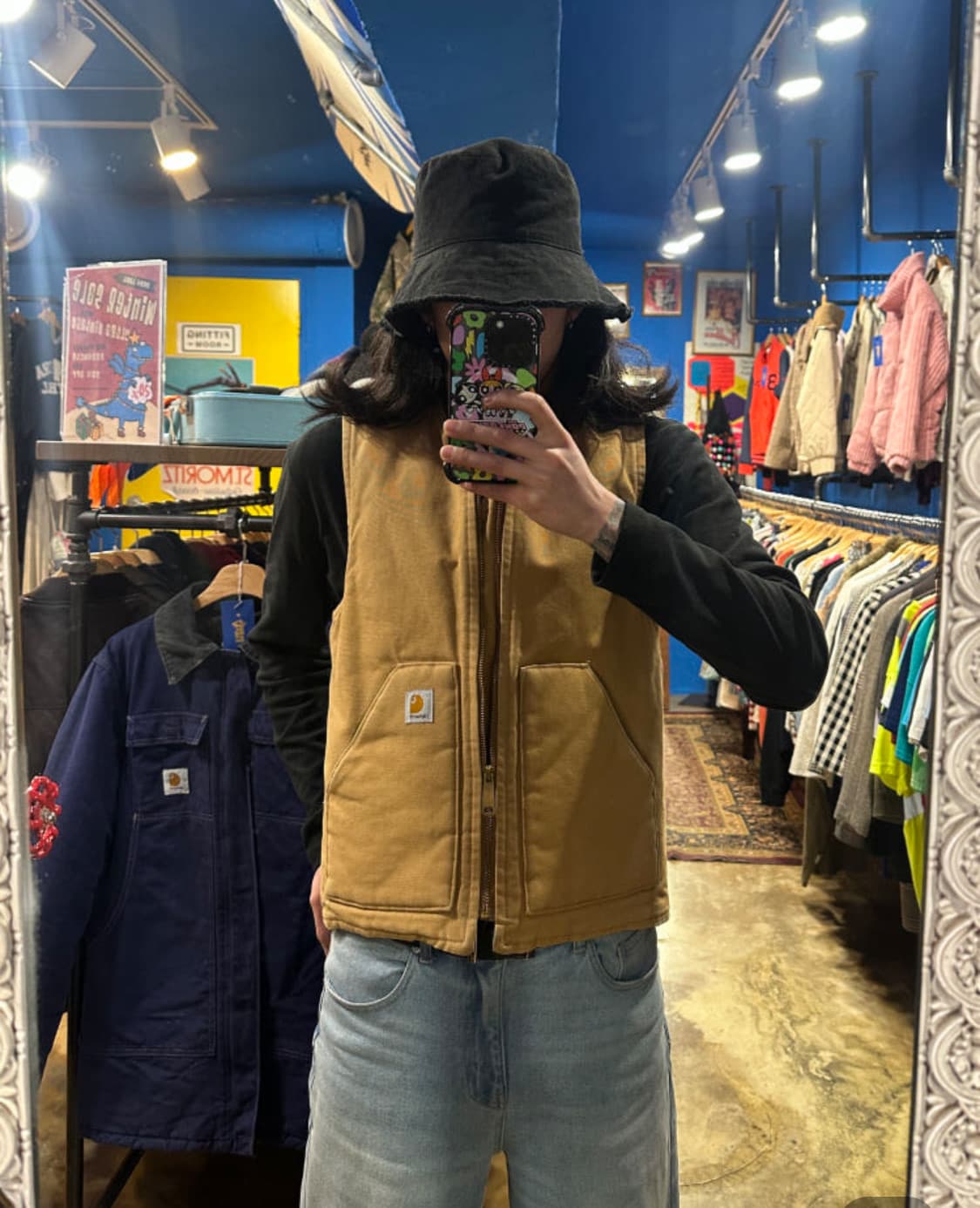 칼하트 덕 베스트 브라운 조끼 (xs) 상품이미지5
