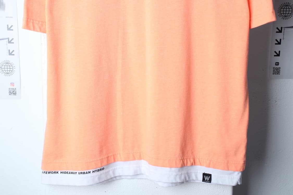 (L-2XL) 라이프워크 반팔 티셔츠 빅사이즈 오렌지 한정판-H30137 상품이미지4