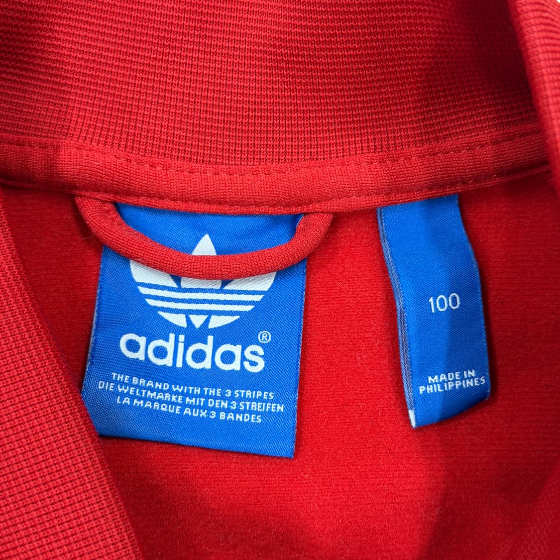 아디다스 빈티지 슈퍼스타 레드 트랙탑 져지 자켓 L 100 상품이미지4