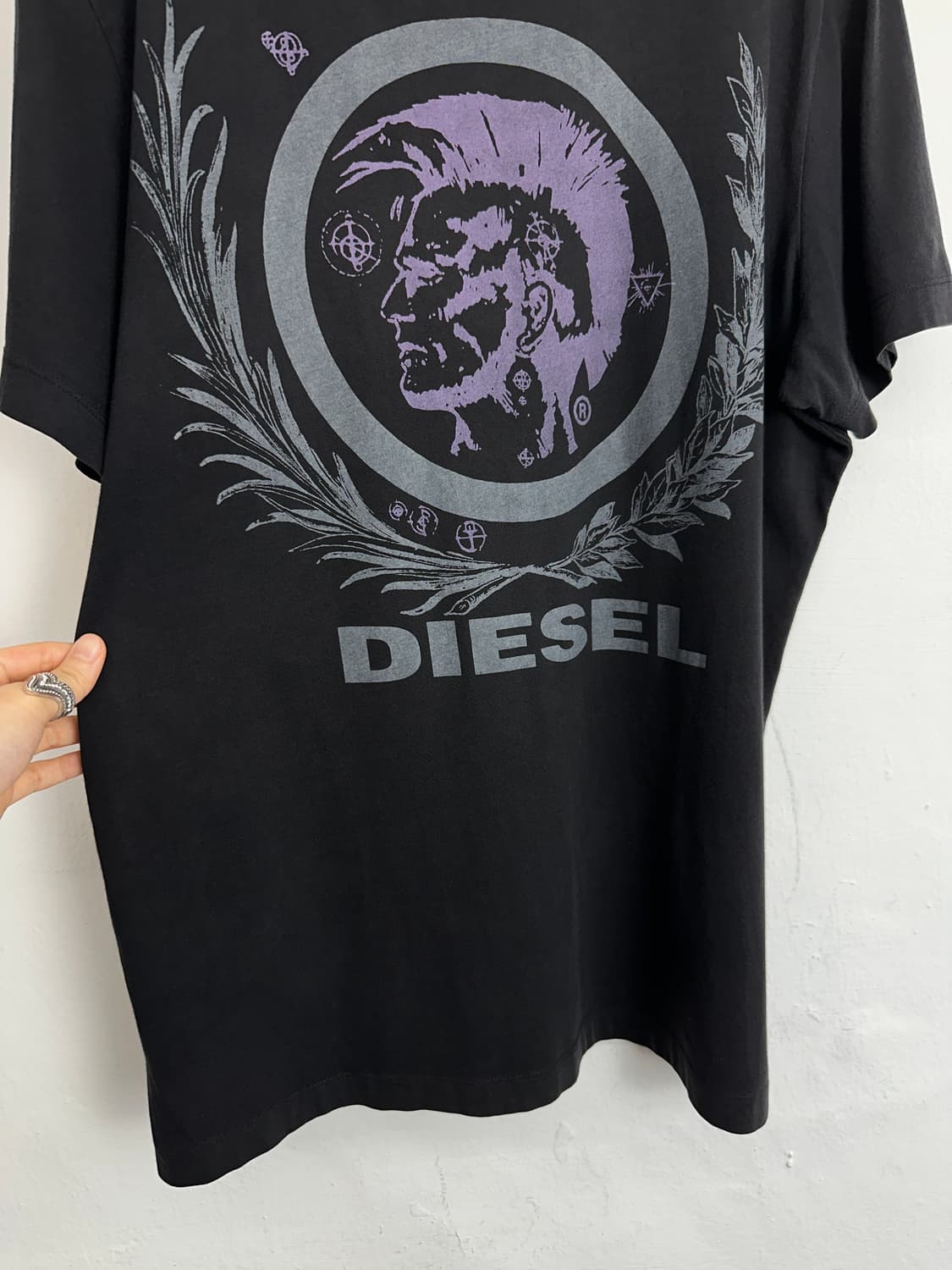 Diesel 2000s Mohican Head Graphic Black  상품이미지5