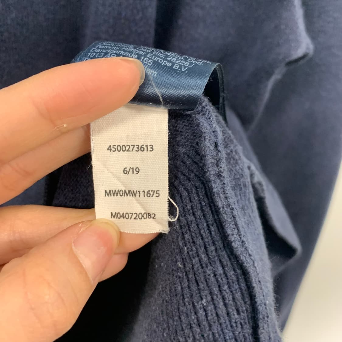 타미힐피거 네이비 가디건 니트 집업 상품이미지4