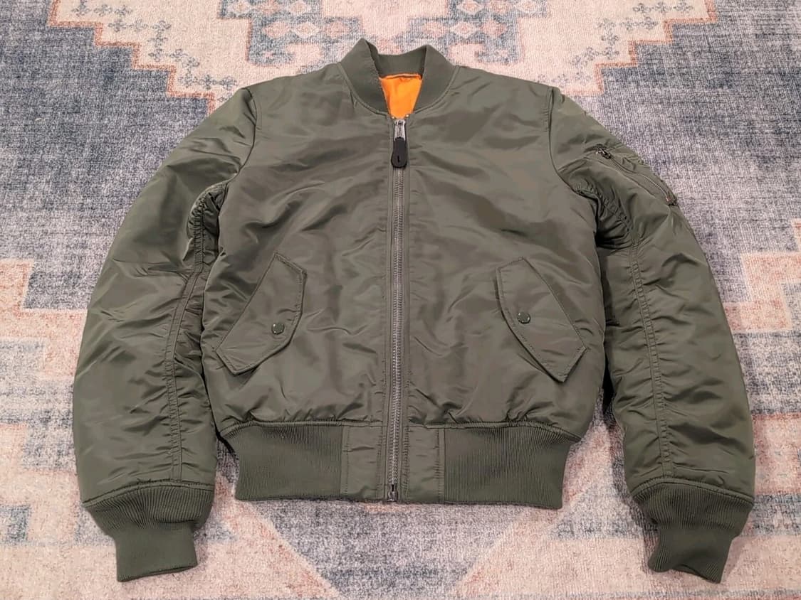 80s 미공군 납품용 알파인더스트리 MA-1 플라이트자켓 세이지 상품이미지1