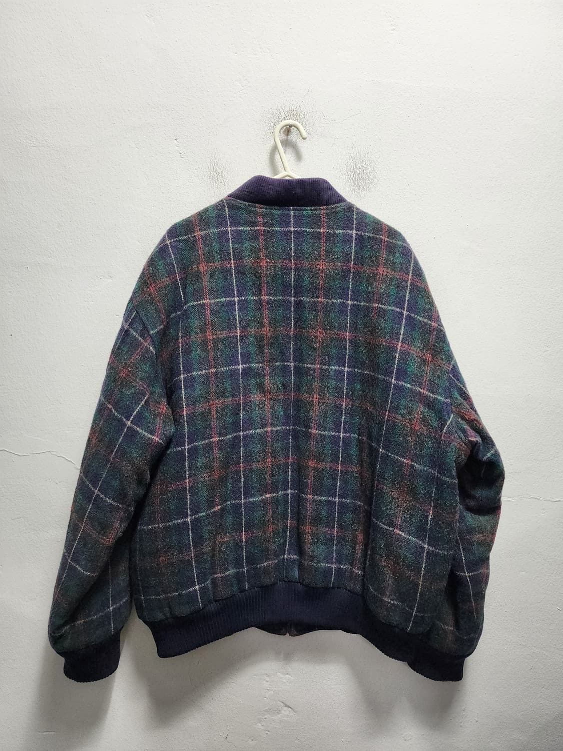 라코스테 서광 체크패턴 울 블루종 상품이미지2