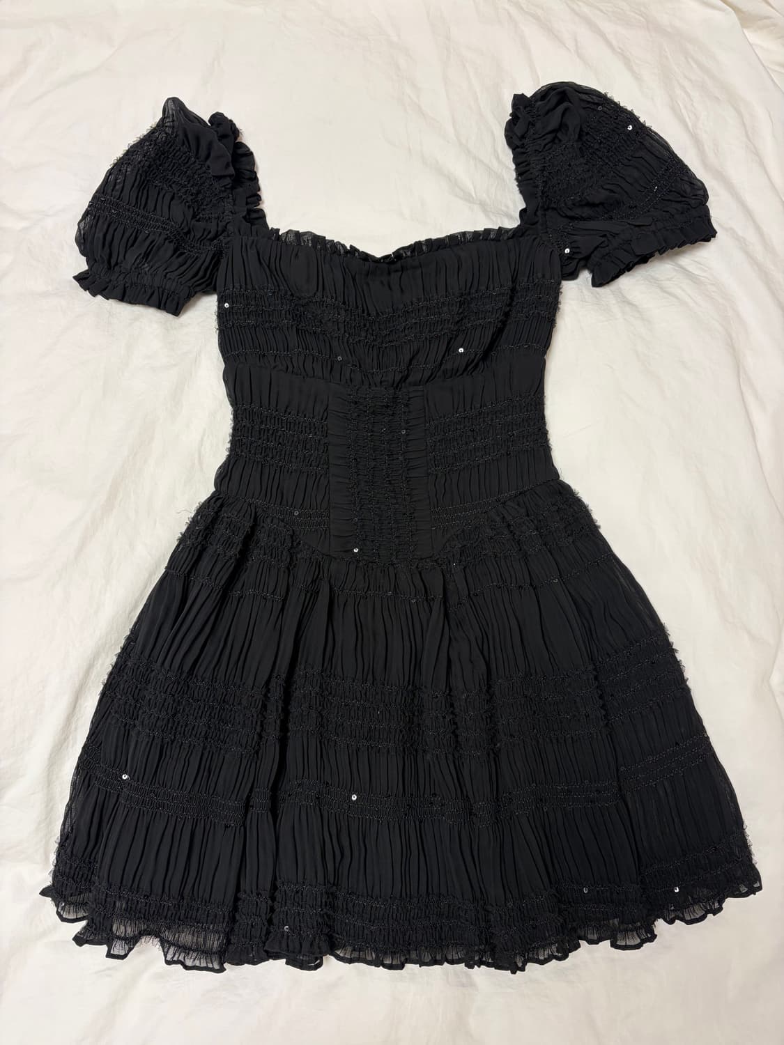 셀프포트레이트 쉬폰 미니 원피스 상품이미지1