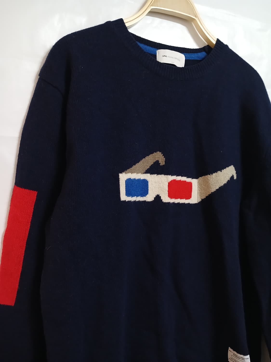 (M,95-100)라이풀 남성 간절기용 울 니트 네이비 상품이미지2