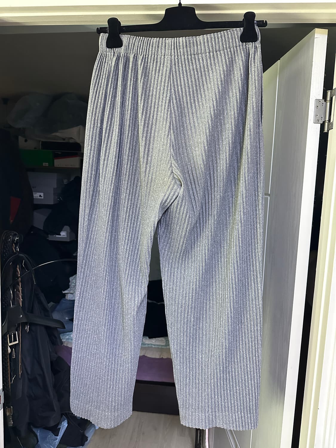 [2] 옴므플리세 헤더 플리츠 그레이 JF155 팬츠 상품이미지3