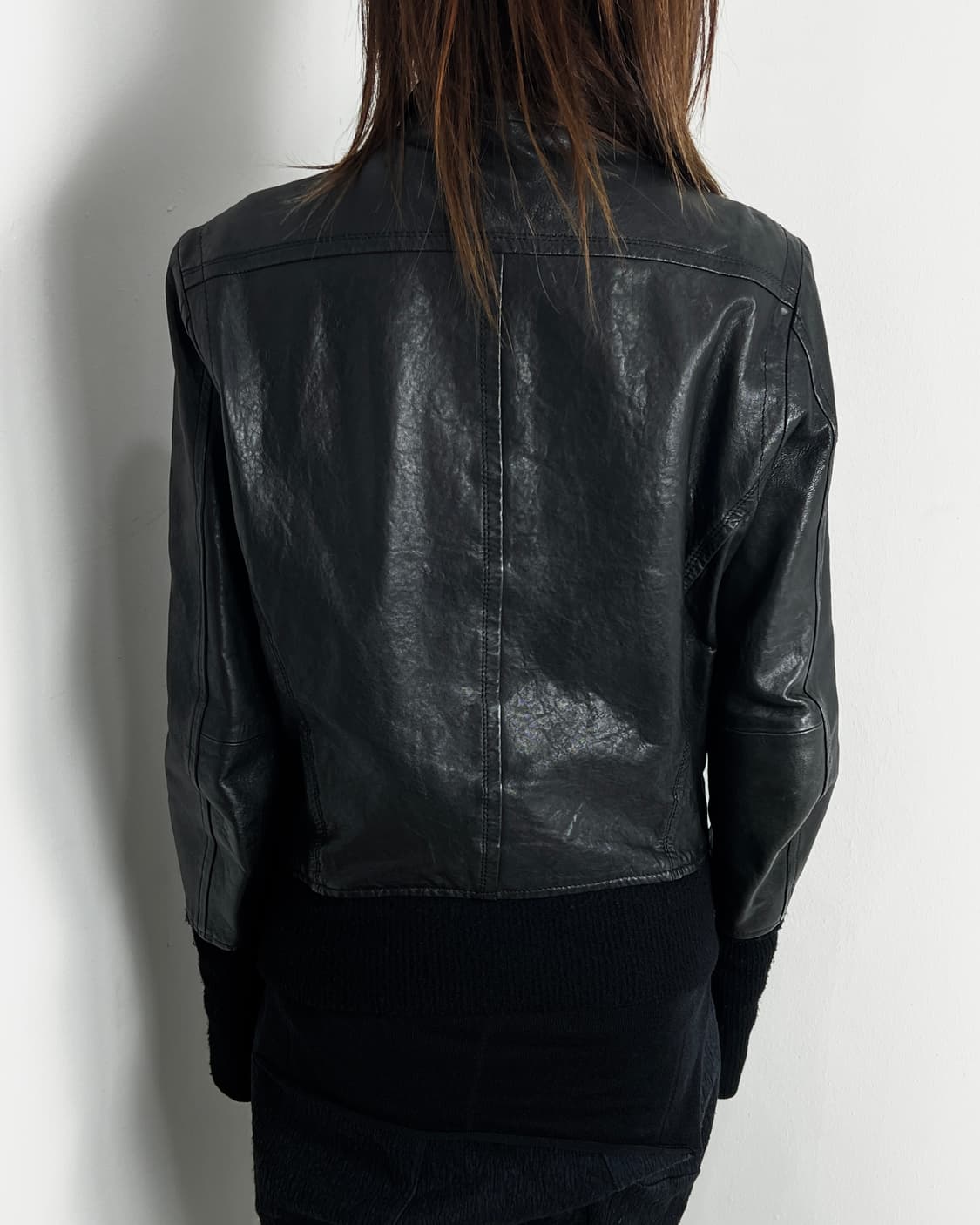 DBSS COWL NECK 2 ZIPPER SHEEP SKIN LEATH 상품이미지4