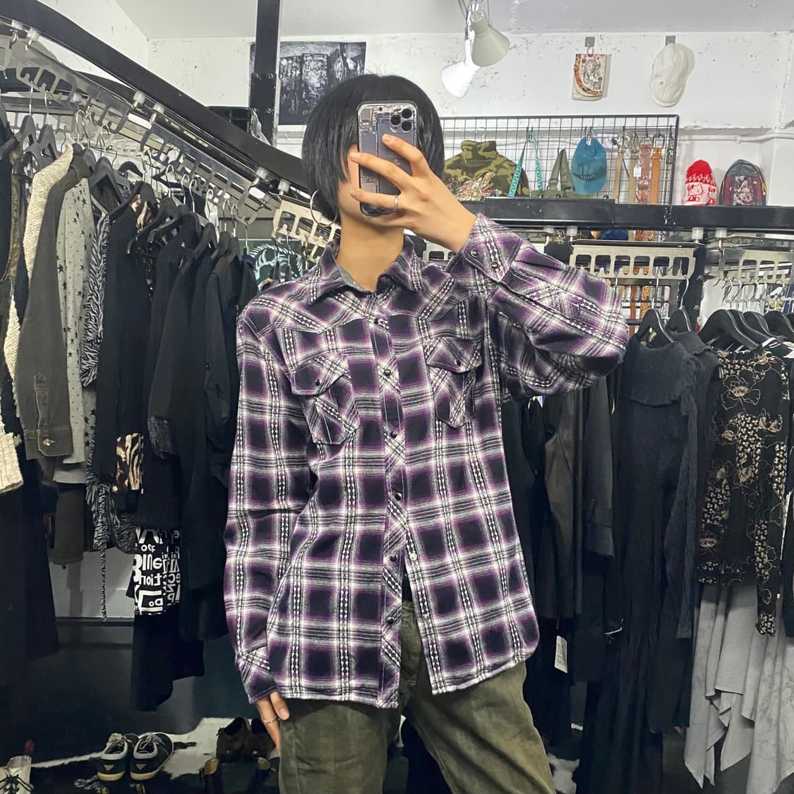 Freude 다이아몬드 문양 디테일 웨스턴 셔츠 상품이미지1