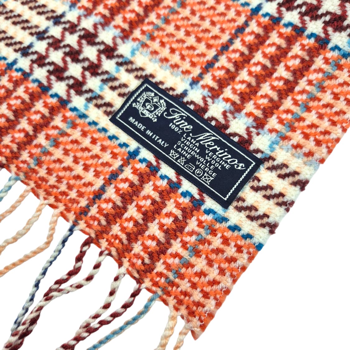 프랑스 꾸레쥬 클래식 체크 메리노 울100% 머플러 상품이미지4