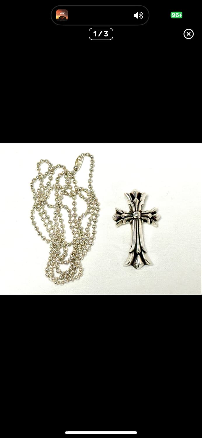 크롬하츠 더블 CH크로스 펜던트 및 정품체인 상품이미지2