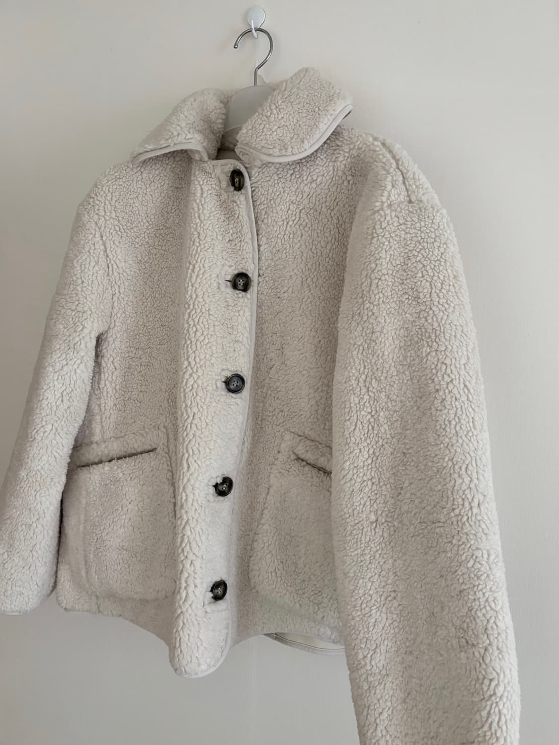 코스 시어링 자켓 아이보리 미착용 상품이미지1