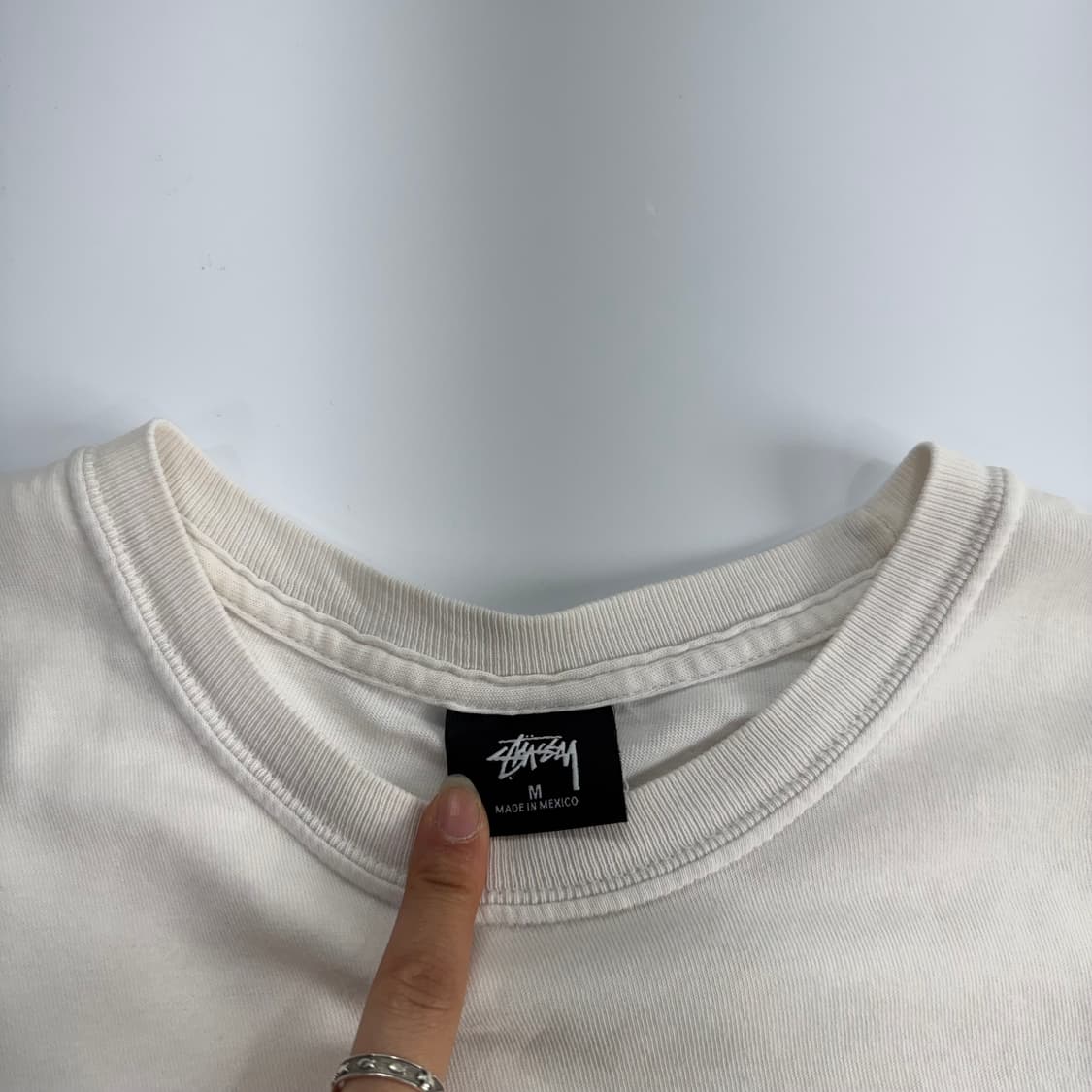 Stussy 스투시 백 프린팅 화이트 반팔 상품이미지5