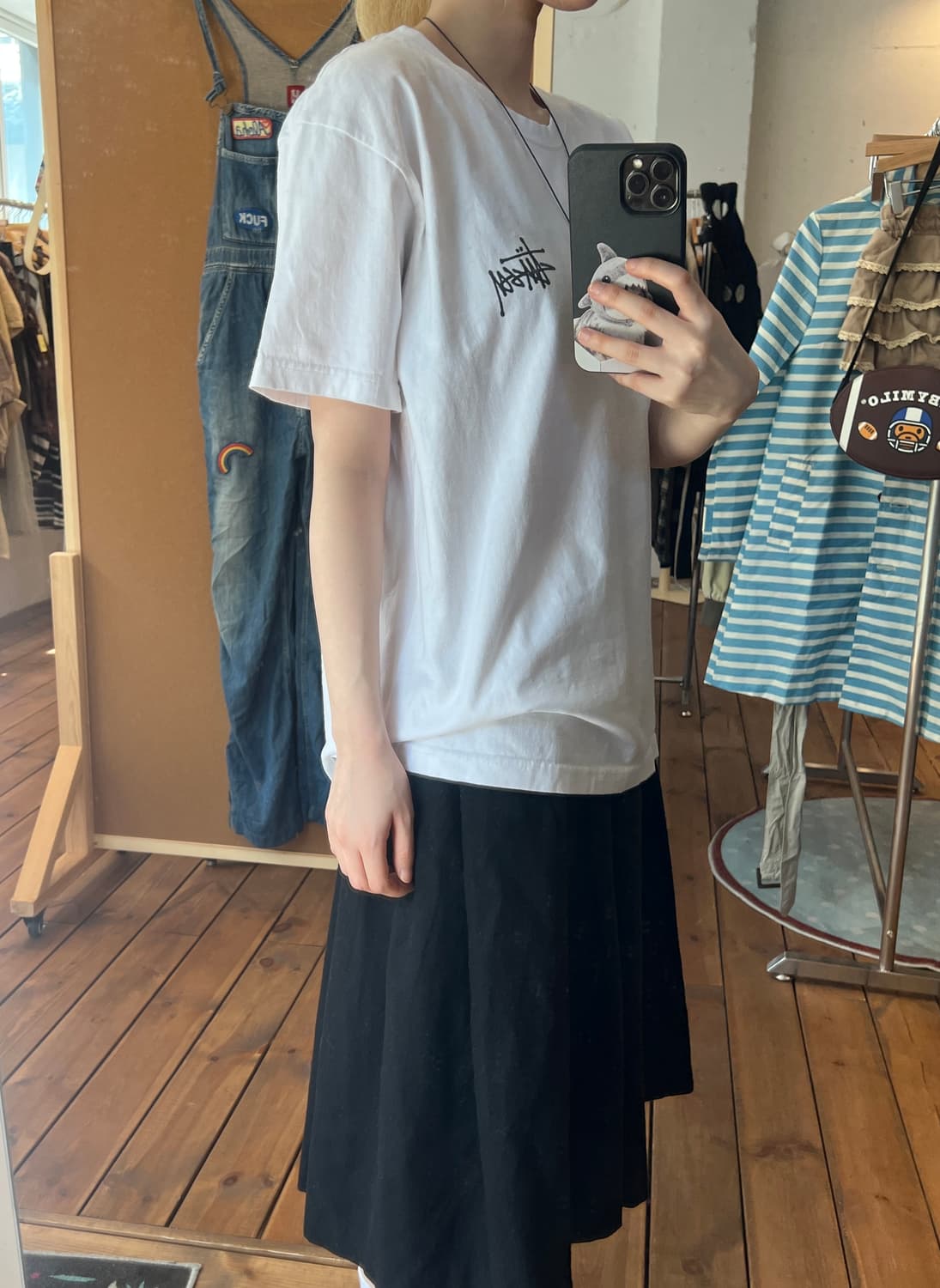 스투시 화이트 베이직 반팔  상품이미지5