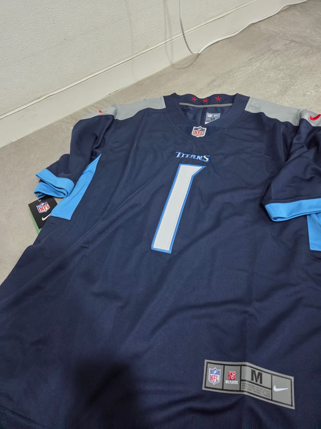 나이키/NFL 타이탄스 풋볼 럭비져지 /M 상품이미지3