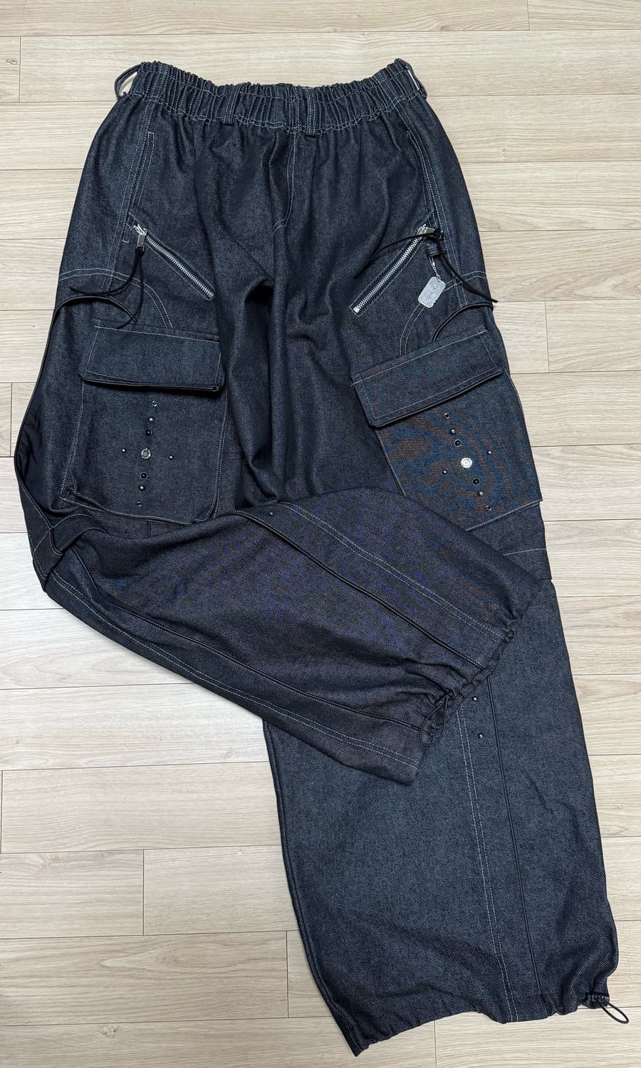 알에스에스씨 카고 컨버터블 데님 팬츠 블랙 상품이미지5