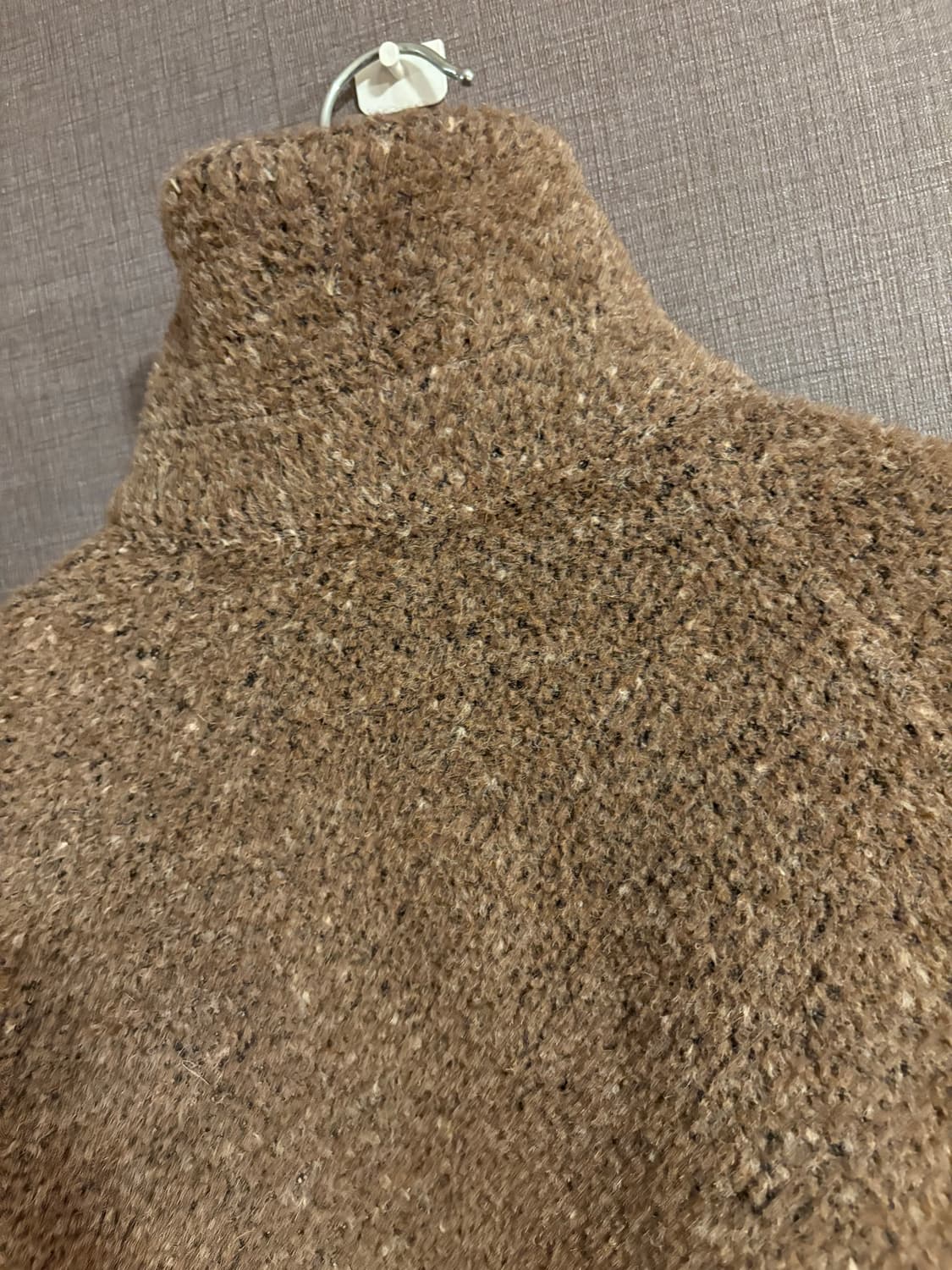  포근한 브라운 울 하이넥 코트 Japan 상품이미지3