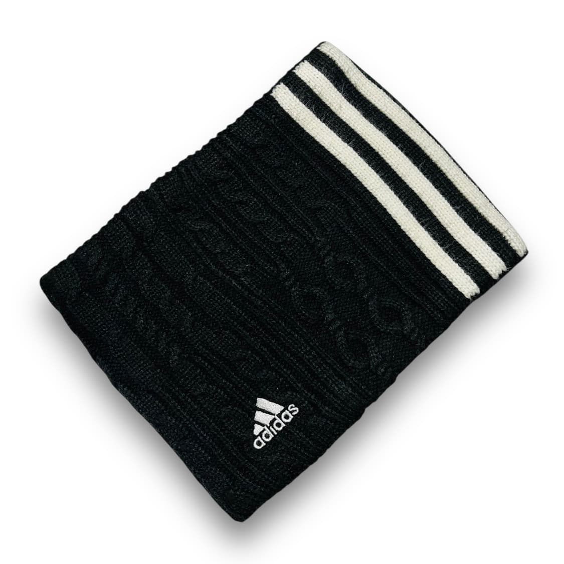 아디다스 니트 꽈배기 삼선 로고 넥 워머 상품이미지1