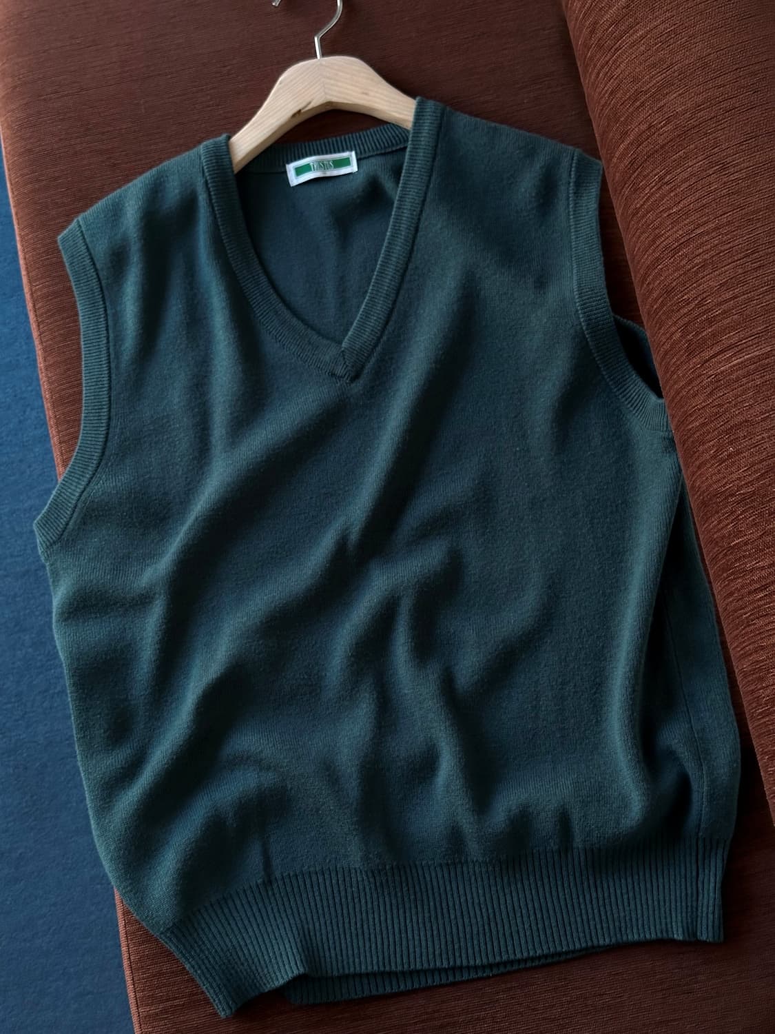 High count wool acrylic knit vest 상품이미지2