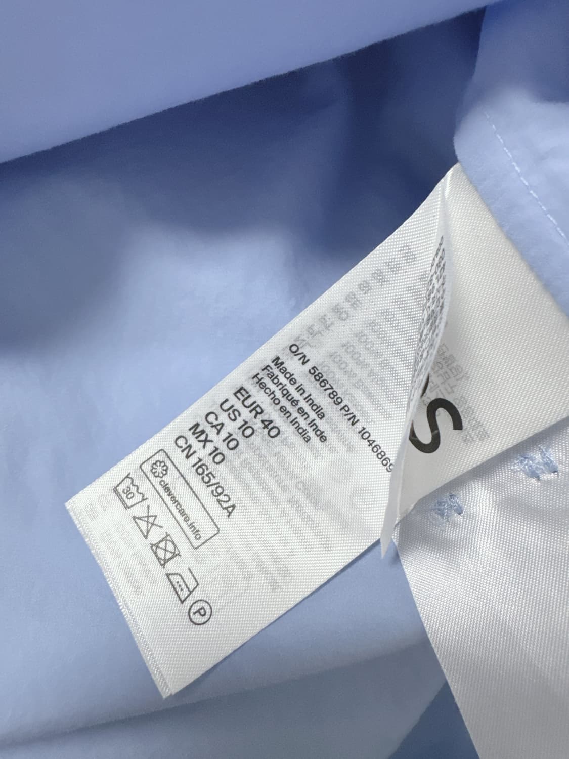 코스 코튼 하늘색 셔츠 상품이미지6