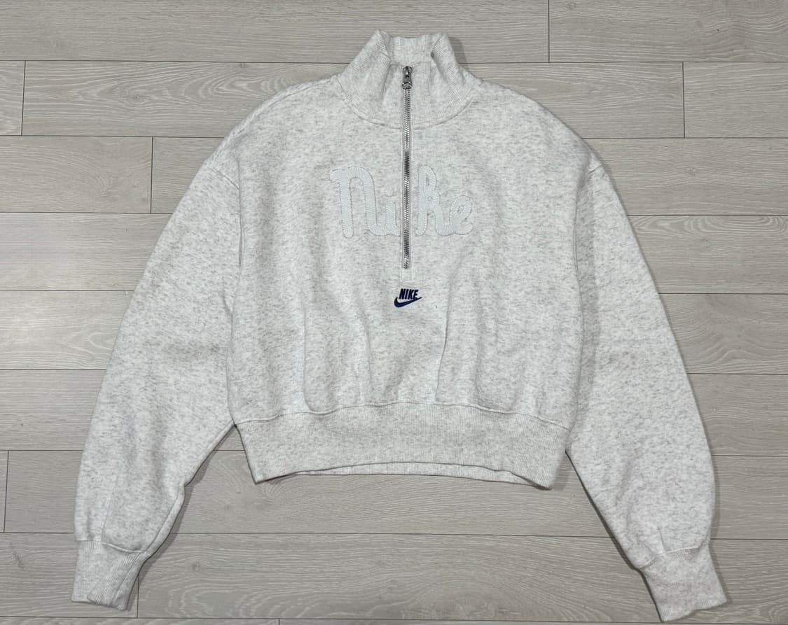 [S] 나이키 스우시 하프집업 크롭 기모 맨투맨  상품이미지1