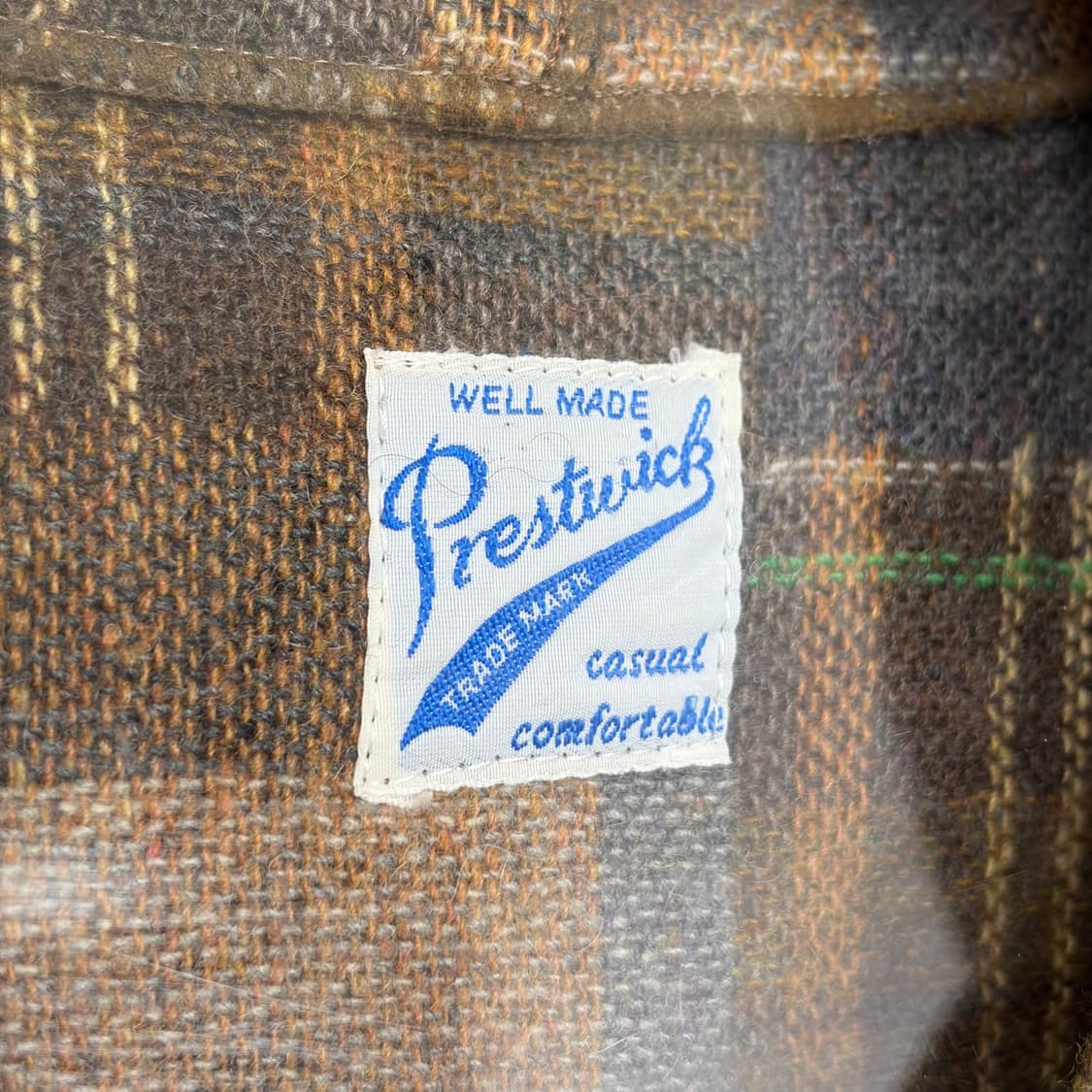 빈티지 패턴 울 후드 코트 자켓 상품이미지3